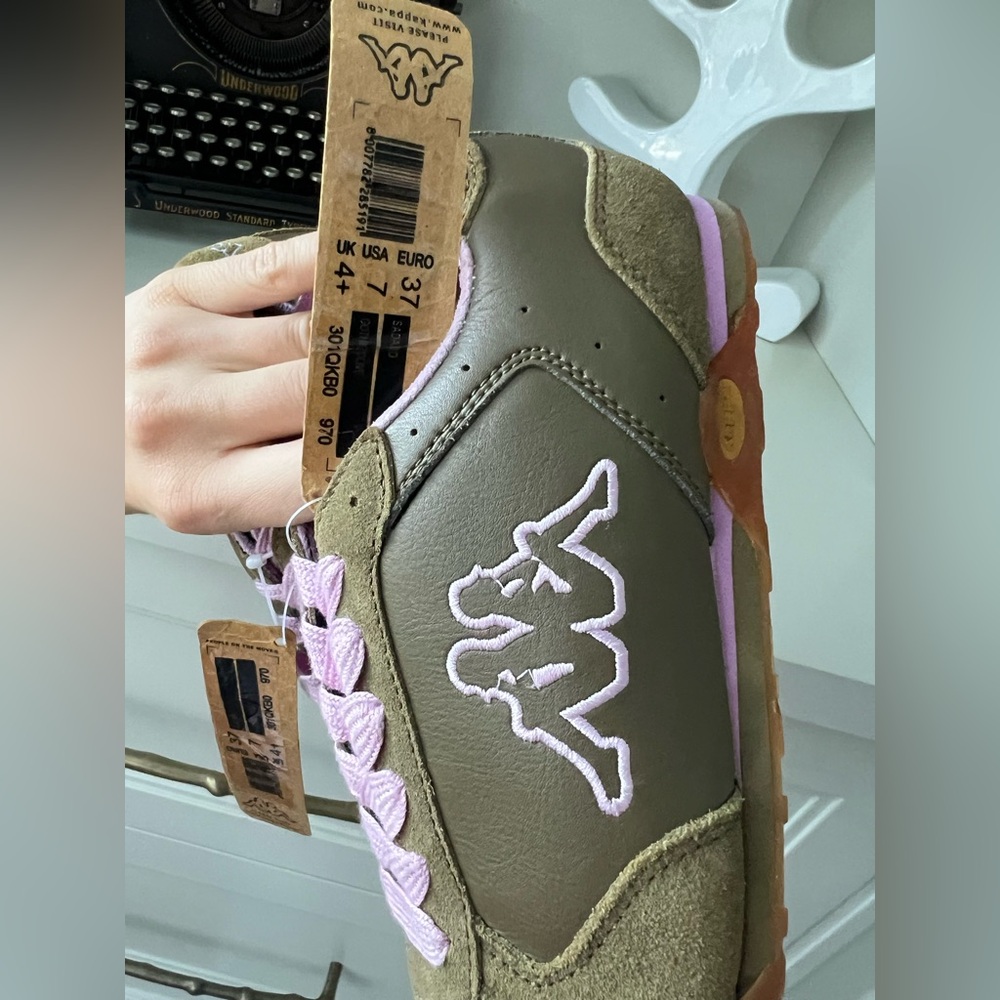 Vintage Y2K 2000’S KAPPA Olive Green Sneakers Women’s Size 7 BRAND NEW - Picture 13 of 16